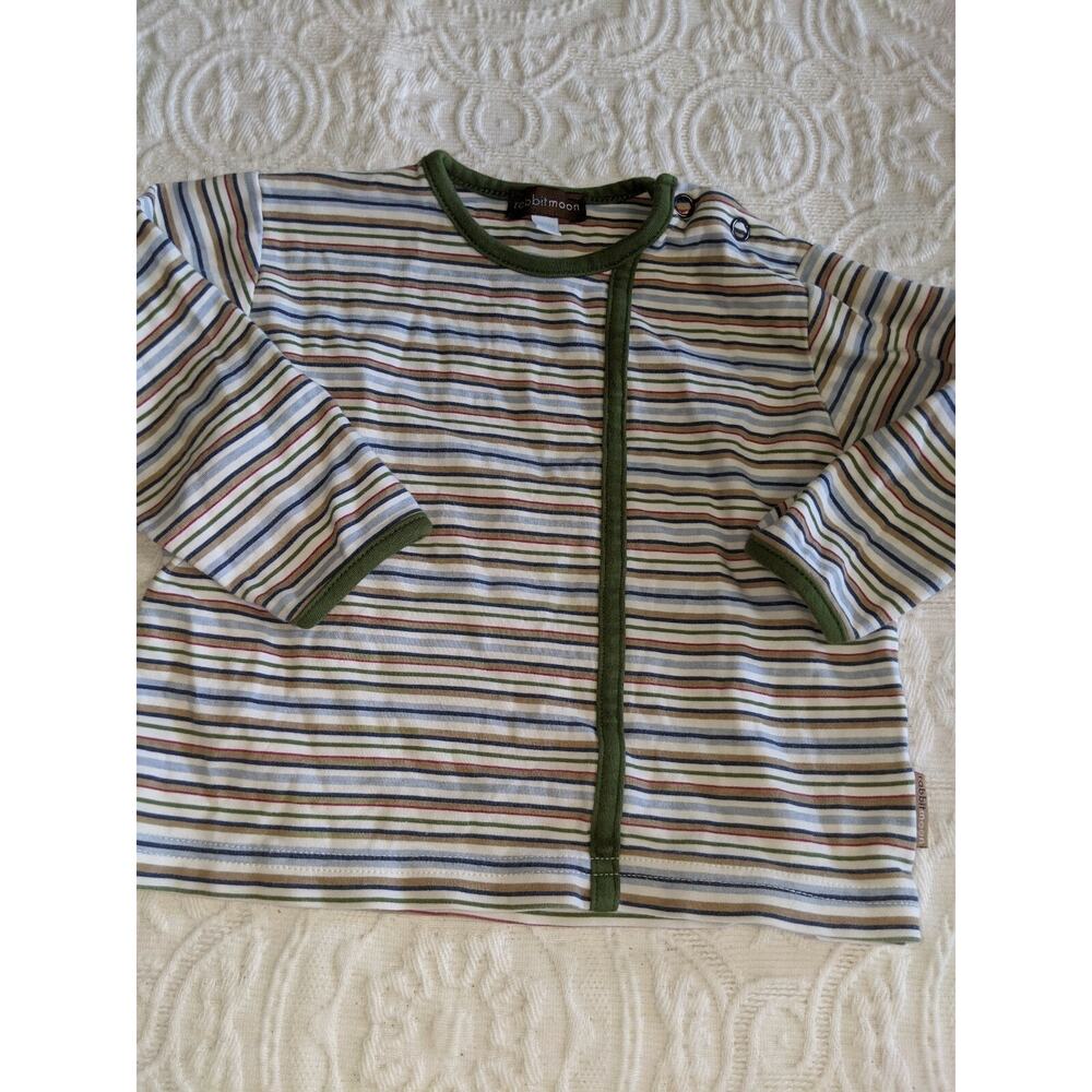 Rabbit Moon boys sz. 18/24 mo. striped long sleeved tee. Cute, soft